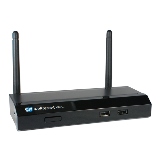 BARCO WEPRESENT WIPG1000 USER MANUAL Pdf Download ManualsLib