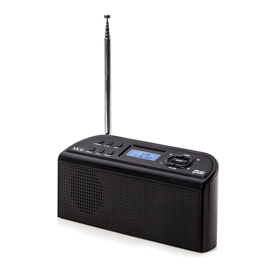 Akai Akai Retro Dab Radio model A60016 with power supply and instructions 