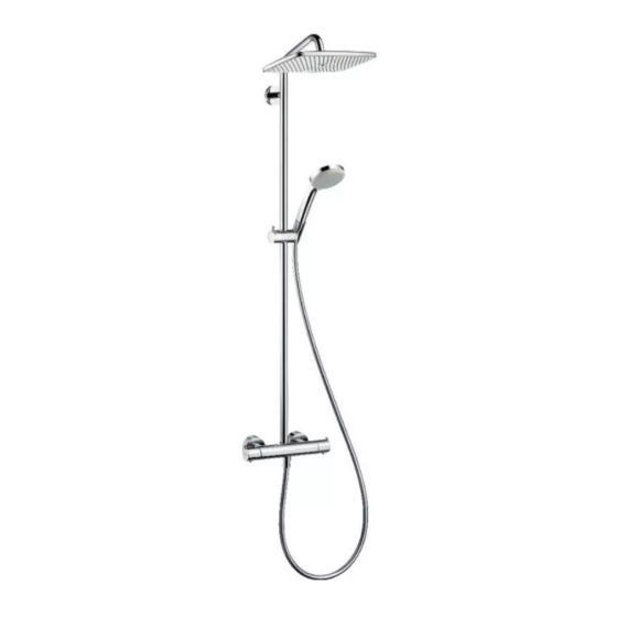 HANS GROHE TALIS PURO SHOWERPIPE 27136000 INSTRUCTIONS FOR USE MANUAL ...