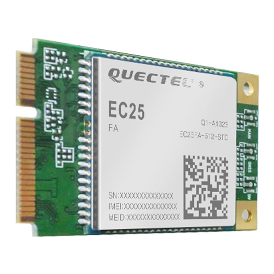 QUECTEL EC25 MINI PCIE HARDWARE DESIGN Pdf Download | ManualsLib