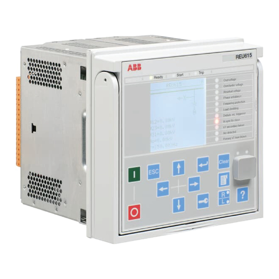 ABB Relion REU 615 Manual