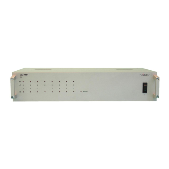 Brahler CDSVAN Operating Instructions Manual