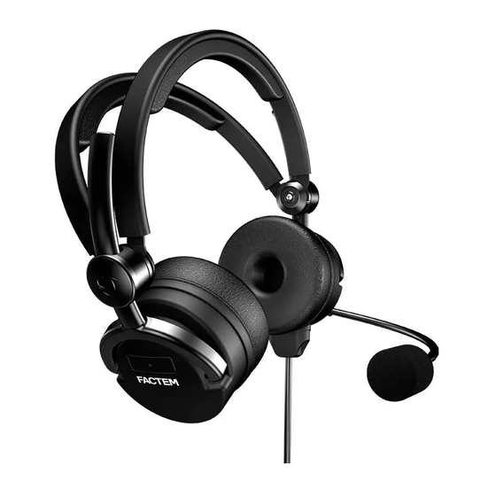 User Manuals: Factem FL20 Series Aviation Headset