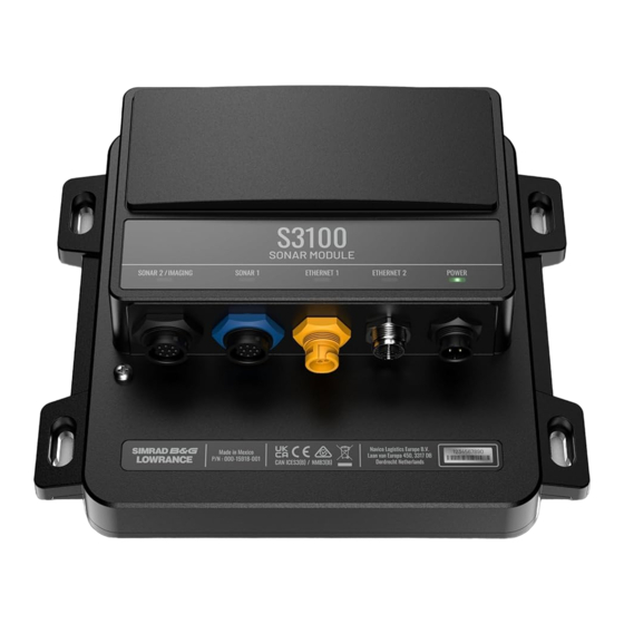 Lowrance SIMRAD S3100 Installation Manual
