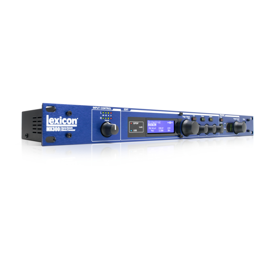 Lexicon MX300 Datasheet