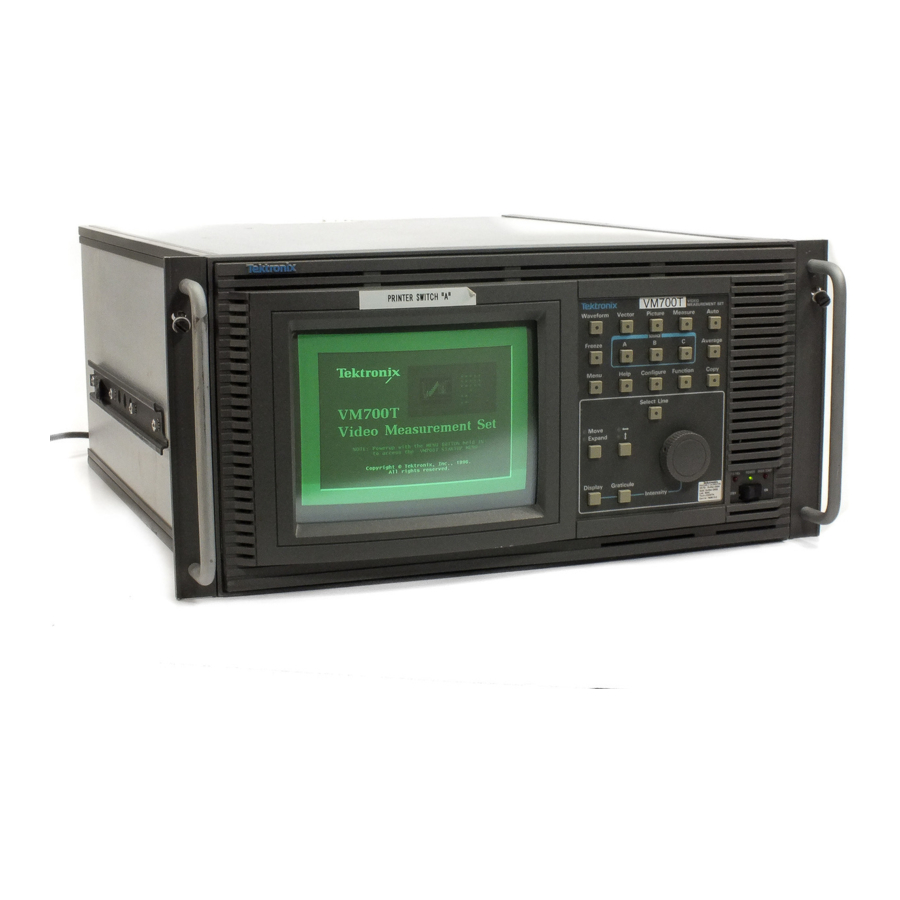 Tektronix VM700T User Manual