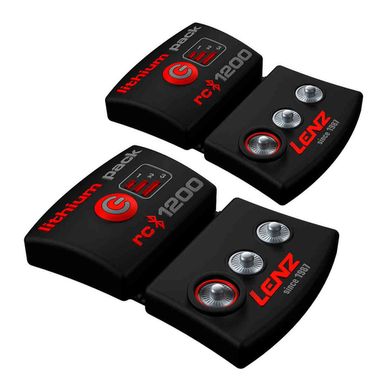 LENZ LITHIUM PACK RCB 1200 OPERATING INSTRUCTIONS MANUAL Pdf Download