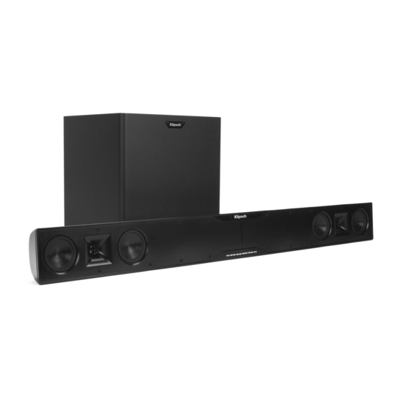 KLIPSCH HD THEATER SB 3 OWNER'S MANUAL Pdf Download ManualsLib