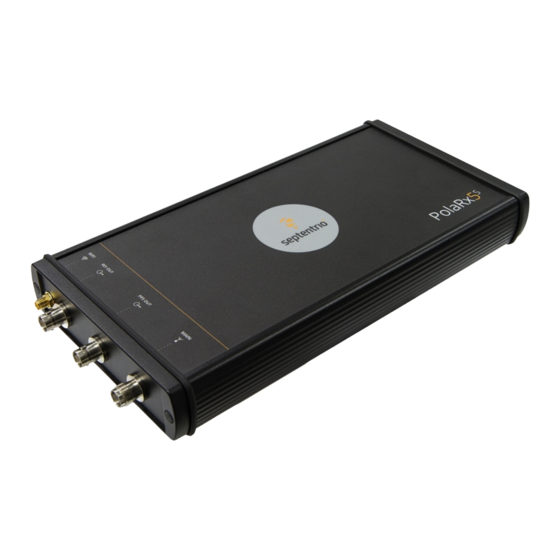 SEPTENTRIO PolaRx5S Quick Start Manual