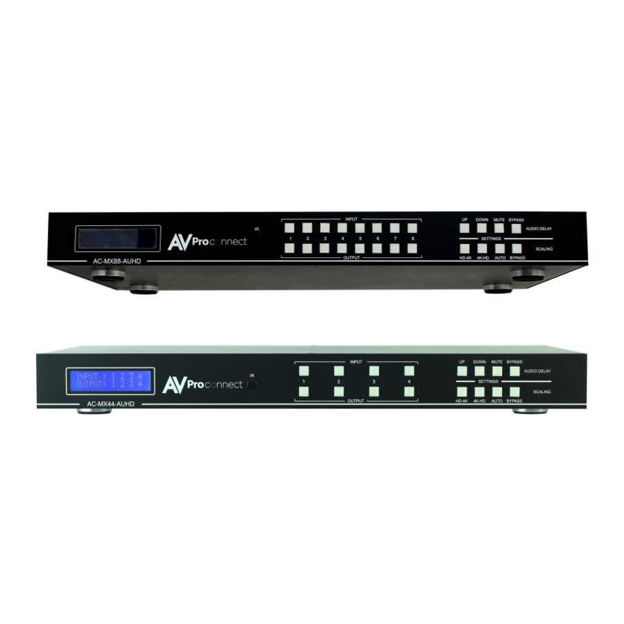 AV Proconnect AC-MX88-AUHD-GEN2 Manuals