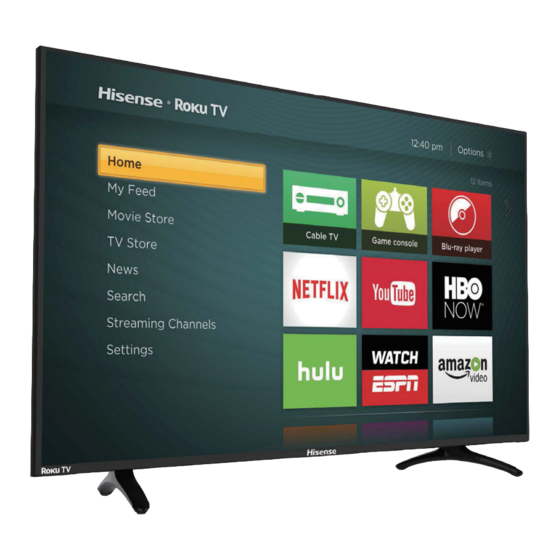 Hisense 40H4C1 Quick Start Manual