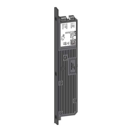Siegenia KFV A-opener 2.1 Quick Information Manual