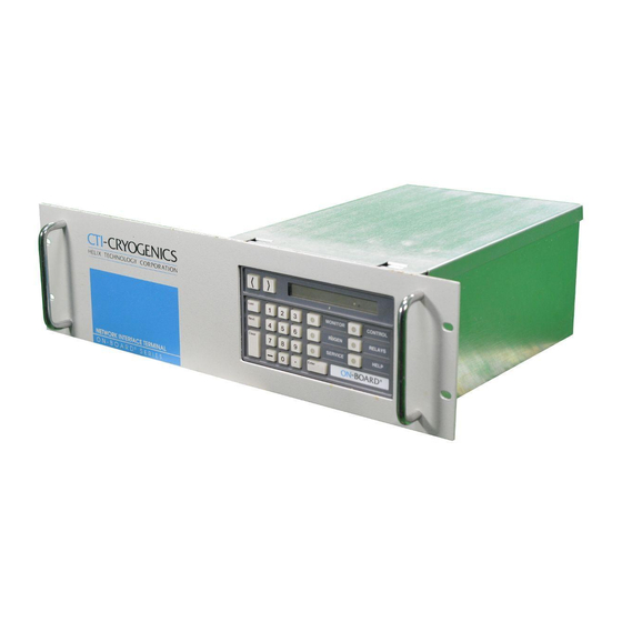 CTI-CRYOGENICS On-Board Network Terminal Installation, Operation And Maintenance Instructions