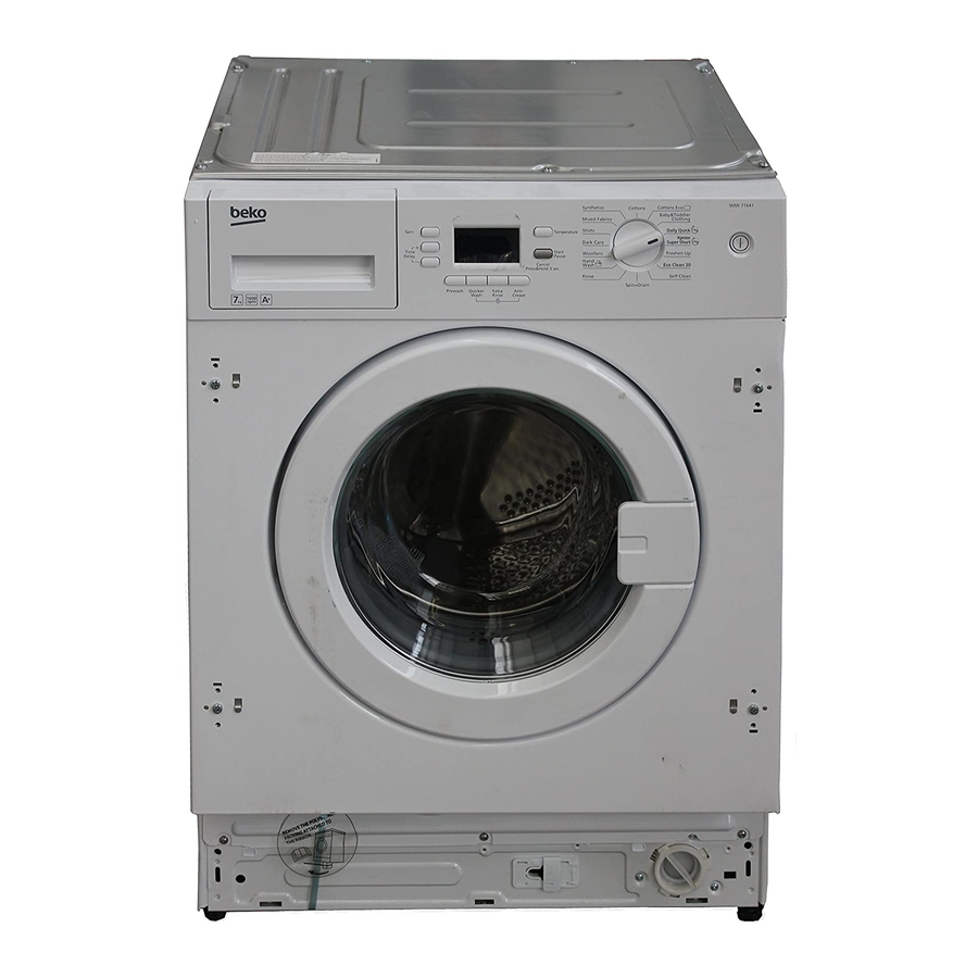 BEKO WMI 71641 INSTALLATION & OPERATING INSTRUCTIONS AND WASHING