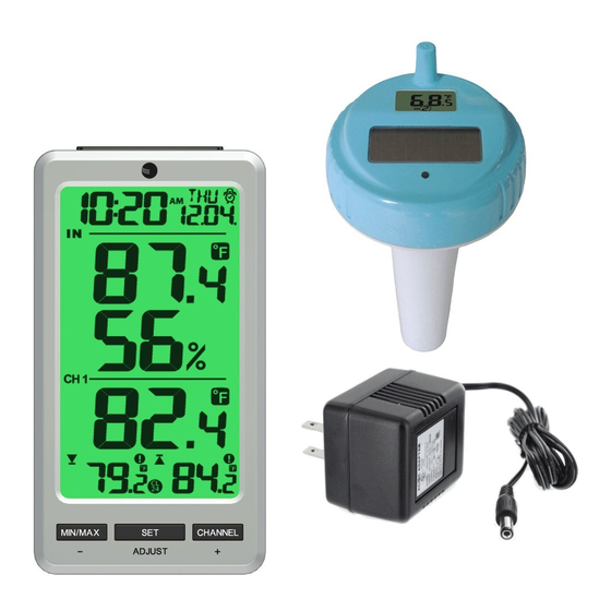Ambient Weather WS-14 Wireless 8-Channel Floating Pool and Spa Thermometer