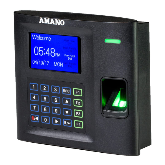 Amano MTX-30F Installation & Operation Manual