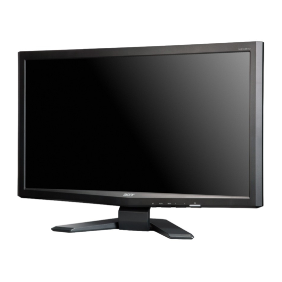 Acer X243HQ Quick Setup Manual