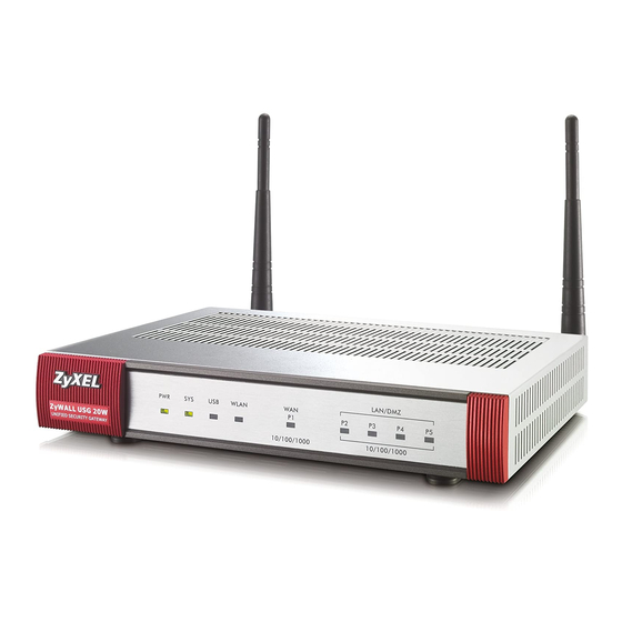ZyXEL Communications ZyWALL USG 20 User Manual