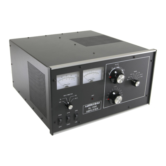 AMERITRON AL-1500 Instruction Manual