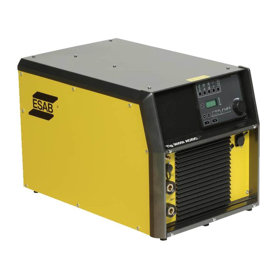 ESAB Origo Tig 3000i AC/DC Instruction Manual