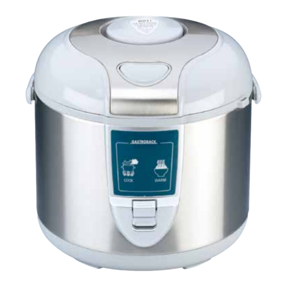 GASTROBACK DESIGN RISE COOKER PRO OPERATING INSTRUCTIONS MANUAL Pdf
