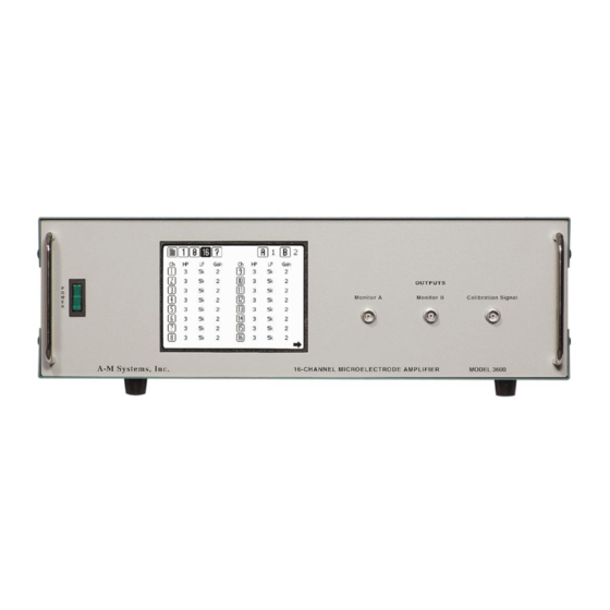 A-M SYSTEMS 3600 INSTRUCTION MANUAL Pdf Download | ManualsLib