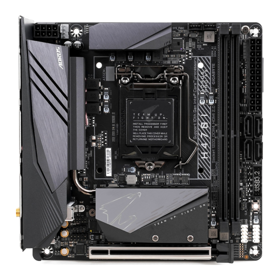 GIGABYTE H470I AORUS PRO AX USER MANUAL Pdf Download | ManualsLib