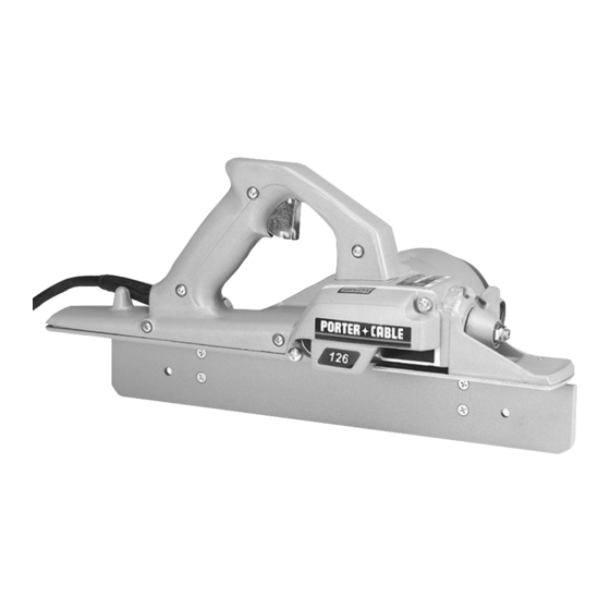 Porter-Cable Porta-Plane 126 Instruction Manual