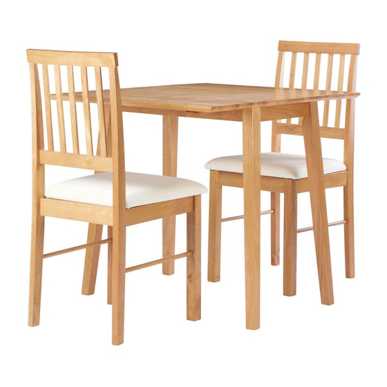 Birlea Drop Leaf Dining Set Assembly Instructions