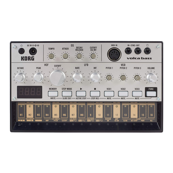 KORG VOLCA BASS SYSTEM FIRMWARE UPDATE INSTRUCTIONS Pdf Download ...