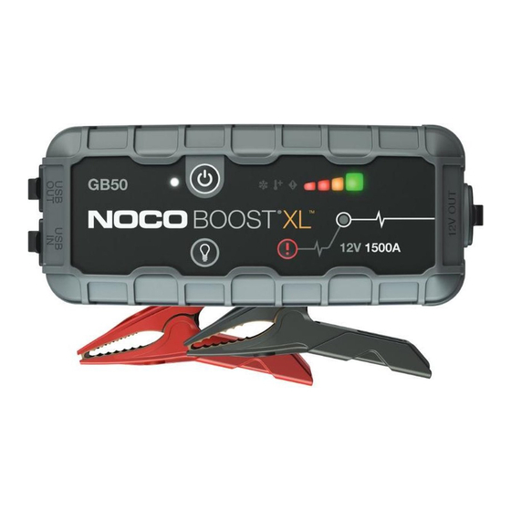 NOCO Genius BOOST XL GB50 User Manual & Warranty