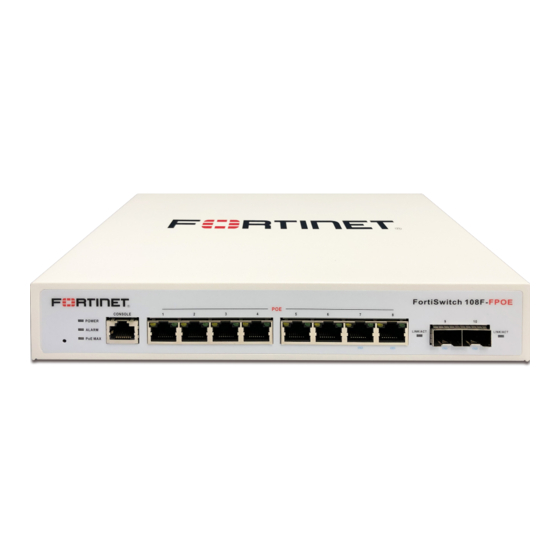 Fortinet FortiSwitch 108F Series Manuals