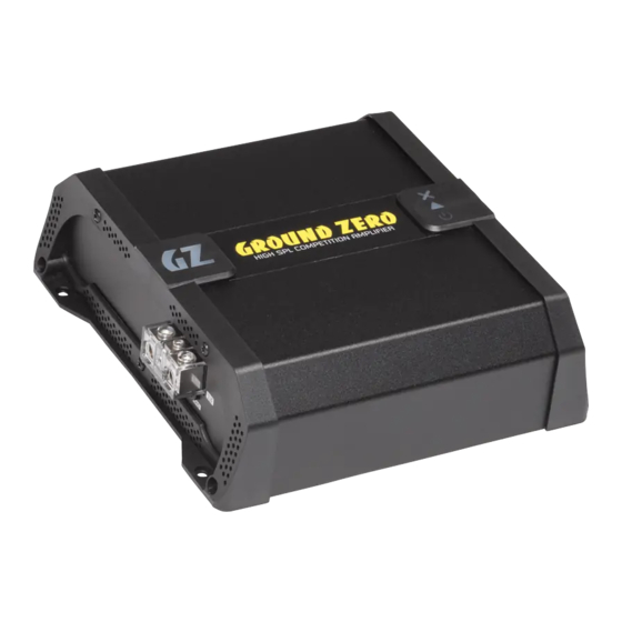 Ground Zero GZCA 3.0K-SPL Owner's Manual