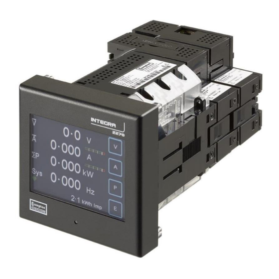 TE Connectivity Integra INT-2270, INT-2170 - Multifunction Digital Meter Technical Manual