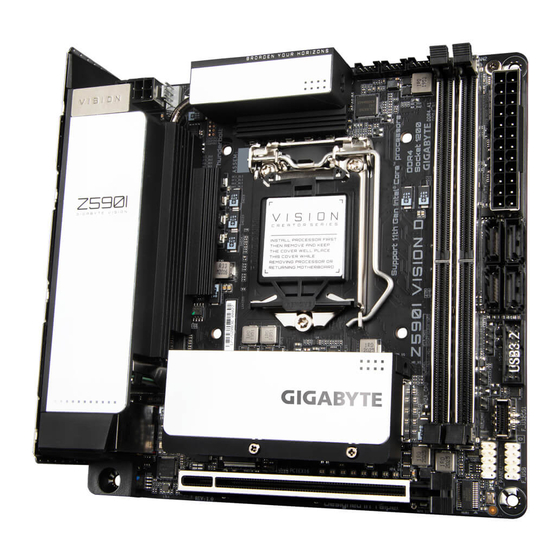 Gigabyte Z590I VISION D User Manual