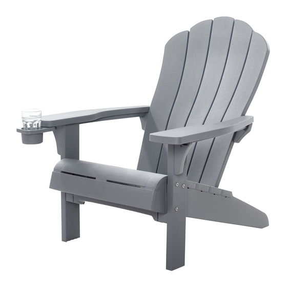 KETER ADIRONDACK CHAIR ASSEMBLY INSTRUCTION MANUAL Pdf Download
