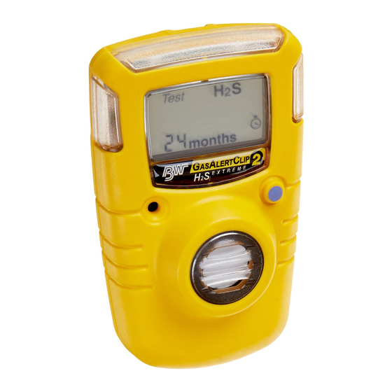 BW TECHNOLOGIES GAS ALERT CLIP INSTRUCTION MANUAL Pdf Download ManualsLib