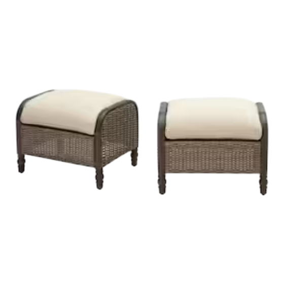 HAMPTON BAY WINDSOR PK2 OTTOMAN Use And Care Manual