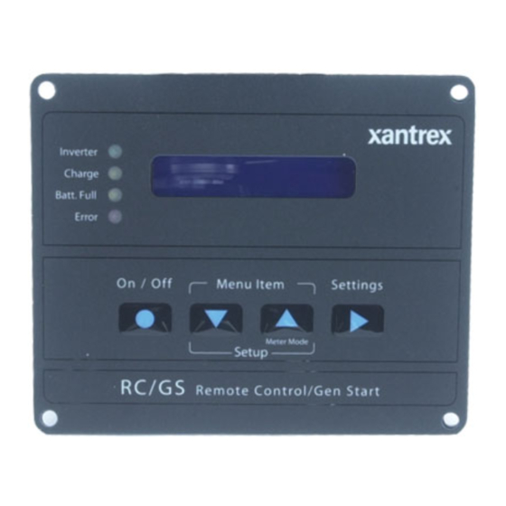 Xantrex RC/GS RC7 Owner's Manual