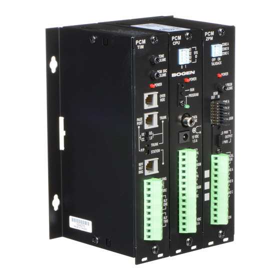Bogen PCM2000 Supplementary Manual