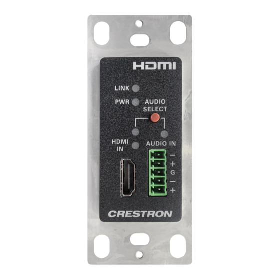 Crestron HD-TXA-4KZ-101-1G Getting Started