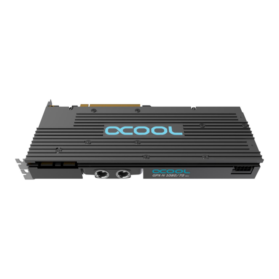 Alphacool GPX-N 1080-M01 Instruction Manual