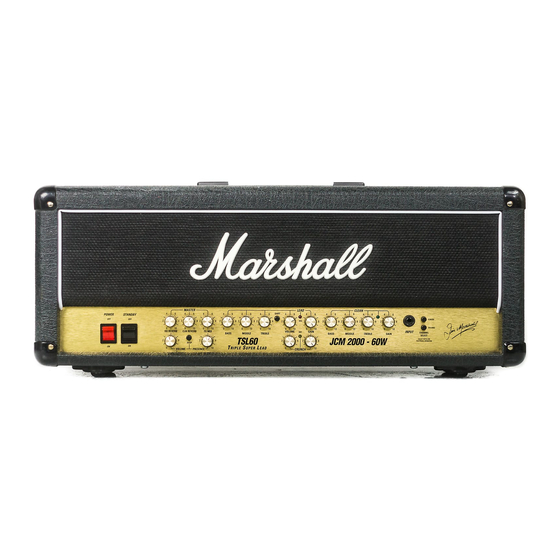 Marshall amplification JCM 2000 TSL 60 Manuals | ManualsLib