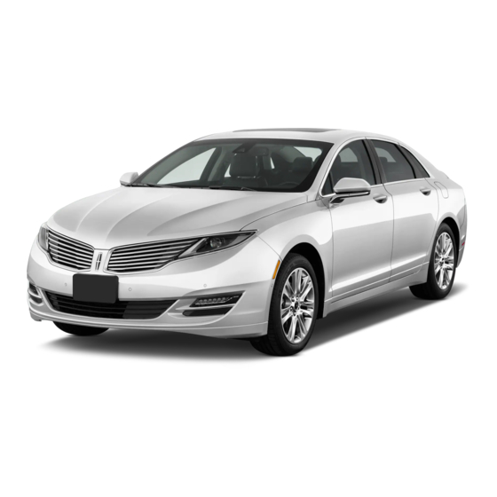 Lincoln MKZ HYBRID 2015 Quick Reference Manual