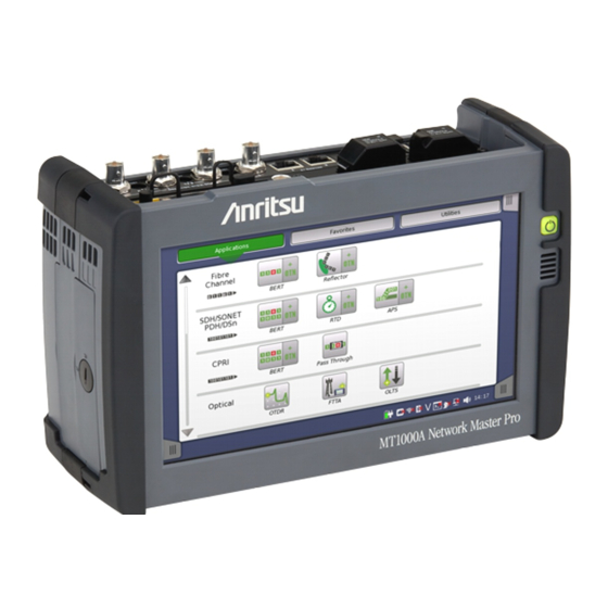 Anritsu MT1000A Network Master Pro Quick Reference Manual