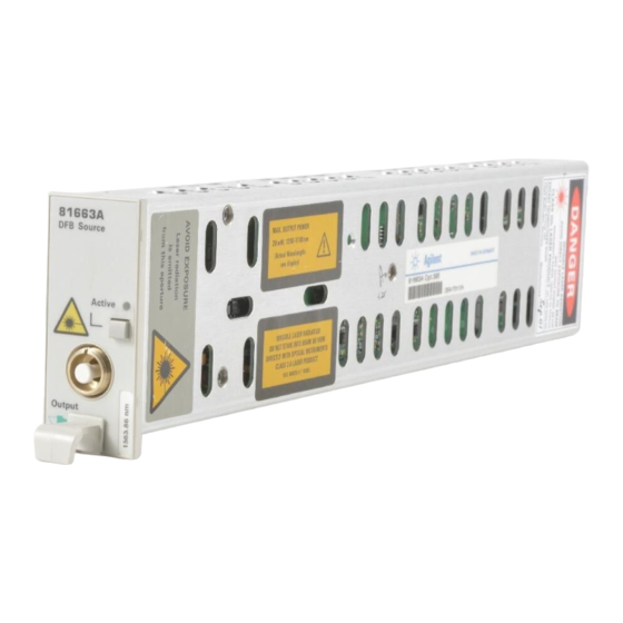 Keysight Technologies 81663A User Manual