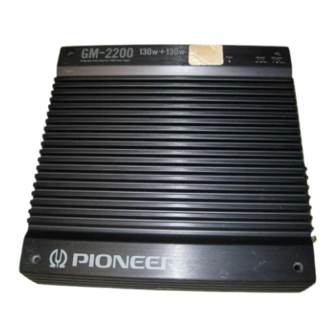 Pioneer GM-2200 Owner's Manual