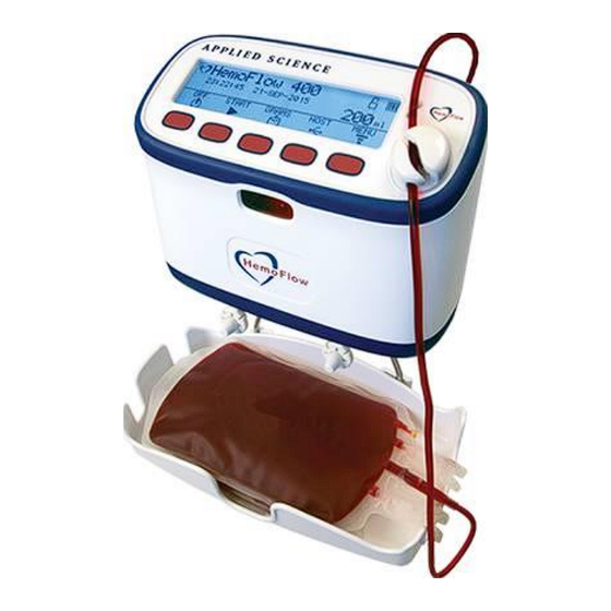 APPLIED SCIENCE Hemoflow 400 Troubleshooting Manual