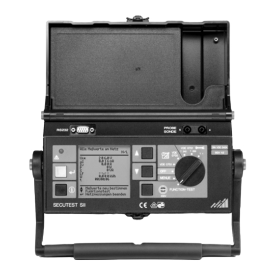 Gossen MetraWatt SECUTEST SII Operating Instructions Manual