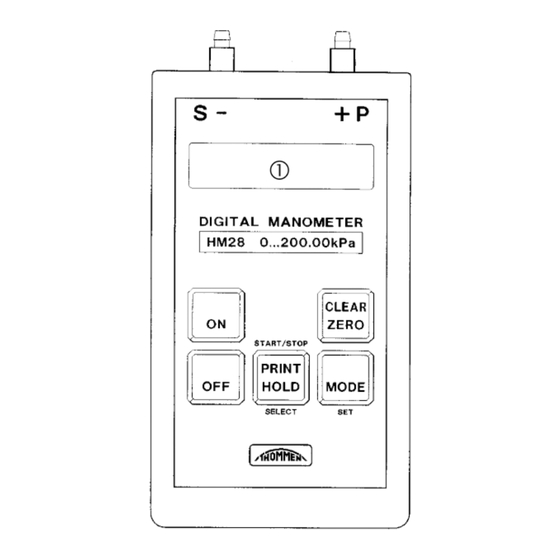 Thommen HM28 Operating Instructions Manual